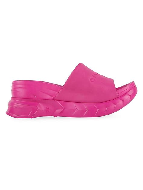 givenchy pink slides|givenchy marshmallow slide wedge sandals.